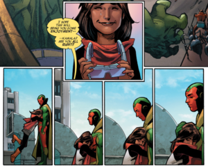 Ms Marvel/Vision hugs